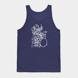 SEEMBO Spaceman Playing Drums Drummer Drumming Musician Band Tank Top